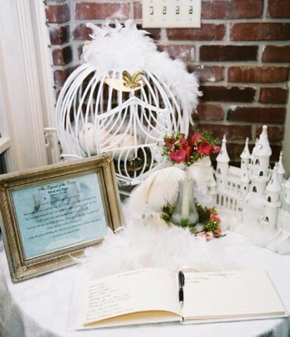 For your wedding table have beautiful doves to accompany your display. 